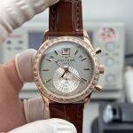 Patek Philippe Complications 5961P-001 Silver Dial Diamond Bezel Watch